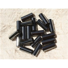 10pc - Stone Beads - Hematite Tube Columns 16x6mm 4558550017994 