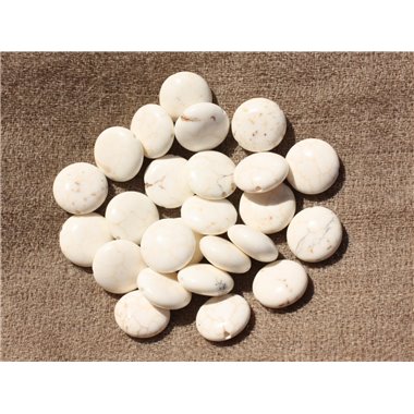 5pc - Perles de Pierre - Magnésite Palets 12mm   4558550018090