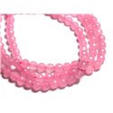 20pc - Perles de Pierre - Jade Boules Facettées 6mm Rose Bonbon - 4558550017543 