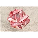 10pc - Perles Breloques Pendentifs Nacre Gouttes 35mm Rouge Rose Corail - 4558550018250