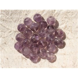 2 piezas - Cuentas de piedra - Bolas de lavanda y amatista 10 mm 4558550018748