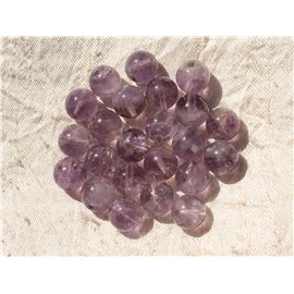 2pc - Stone Beads - Amethyst Lavender Balls 10mm 4558550018748