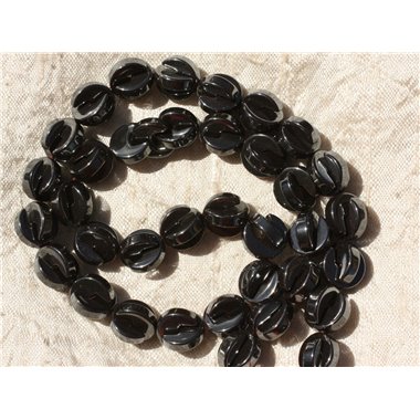 10pc - Perles de Pierre - Hématite Pac Man Croissants 10x5mm   4558550018878