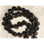 10pc - Perles Pierre - Hematite Forme C Pac Man Croissant Lune 10mm - 7427039734035