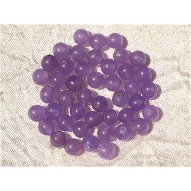 20pc - Perles de Pierre - Jade Violette Boules 6mm   4558550018892