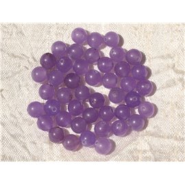 20Stk - Steinperlen - Jadekugeln 6mm Lila Lila - 4558550018892