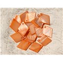 10pc - Breloques Pendentifs Nacre Losanges 21mm Orange   4558550019011 