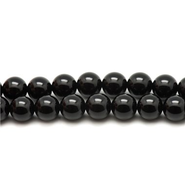 4pc - Perles de Pierre - Onyx Noir Boules 12mm   4558550019172