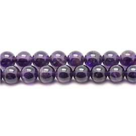 10Stk - Steinperlen - Amethystkugeln 6mm - 4558550019219 