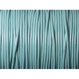 5 metri - Cordino in cotone cerato 1,5 mm Blu turchese 4558550019325 