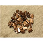 10pc - Embouts Cuir et Tissus métal Cuivre 10x6mm   4558550019479