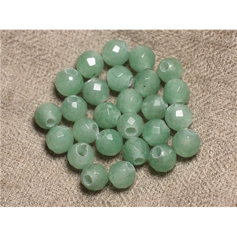 2pc - Perles de Pierre Perçage 2.5mm - Aventurine Facettée 8mm   4558550019592