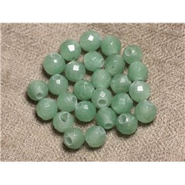 2pc - Stone Beads Drill 2.5mm - Faceted Aventurine 8mm 4558550019592
