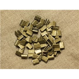 200 stuks - Eindkappen zonder metalen clip Nikkelvrij brons 7x5.5mm 4558550019646