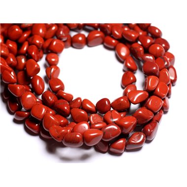 10pc - Perles de Pierre - Jaspe Rouge Nuggets 6-9mm - 4558550019677 