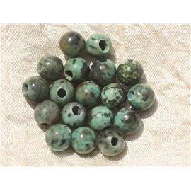 2pc - Trapano perline di pietra 2,5 mm - Turchese africano 8 mm 4558550020123