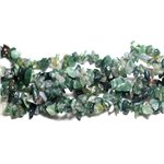 130pc environ - Perles de Pierre - Agate Mousse Rocailles Chips 5-12mm  - 4558550020154 