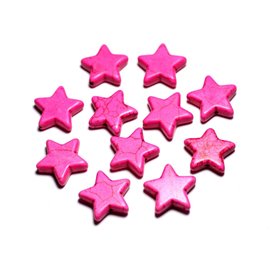 5pc - Abalorios Sintéticos Turquesa Estrella 20mm Rosa 4558550020291 