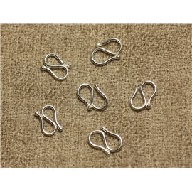 1pc - 925 Silver Clasp S Shape 9x6mm - 4558550020321