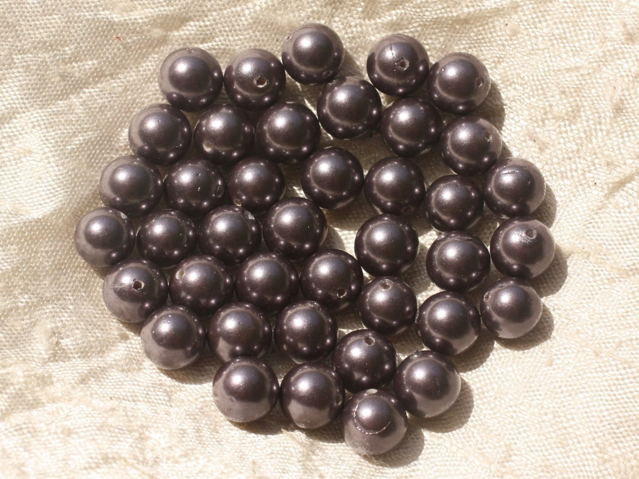 10pc - Perles Nacre Violette Boules 8mm   4558550020512
