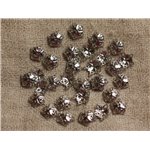 10pc - Coupelles Métal Argenté Rhodium 10mm   4558550020697