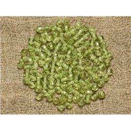 10pc - Cuentas de piedra - Bolas facetadas de peridoto de 3 mm 4558550020710