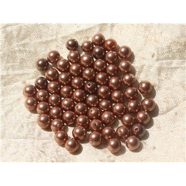 10pc - Perles Nacre Cuivre Boules 6mm   4558550020758