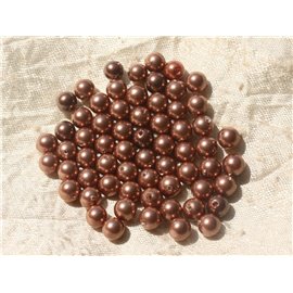 10pc - Mother of Pearl Copper Beads 6mm Balls 4558550020758