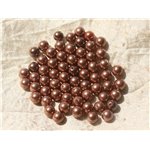 10pc - Perles Nacre Cuivre Boules 6mm   4558550020758