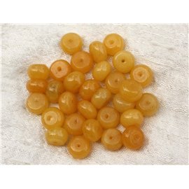 10pc - Perles de Pierre - Jade Rondelles 10x6mm Jaune   4558550020949