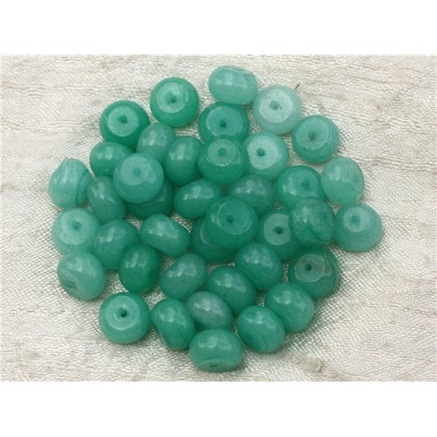 10pc - Perles de Pierre - Jade Rondelles 10x6mm Bleu Turquoise   4558550021021 