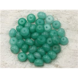 10Stk - Steinperlen - Jade Unterlegscheiben 10x6mm Türkisblau 4558550021021 