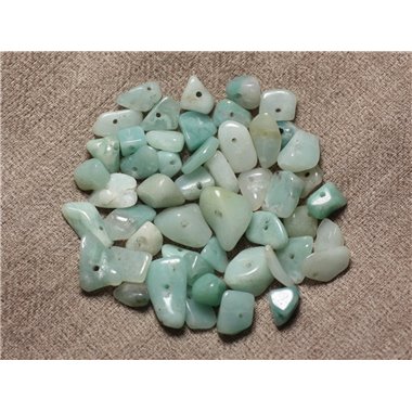 50pc - Grosses Perles Rocailles Chips de Pierre Amazonite 5-15mm   4558550021083