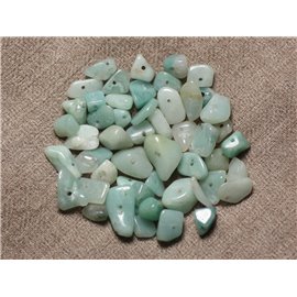 50 Stück - Große Perlen Steinbrüche Amazonit 5-15mm 4558550021083
