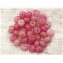 10pc - Perles de Pierre - Jade Rondelles 10x6mm Rose   4558550021151