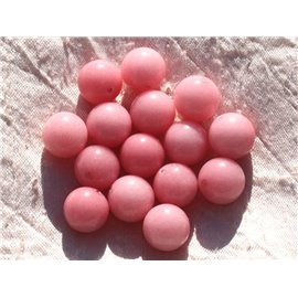 4st - Stenen Kralen - Jade Ballen 14mm Roze Perzik Koraal 4558550014535 