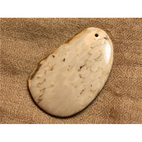 Pendentif Pierre semi précieuse Corail Fossile 55mm n°1  4558550021762 