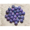 10pc - Perles de Pierre - Jade Bleu et Rose Boules 8mm   4558550021502