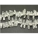 10pc - Perles Rocailles Chips Cristal de Roche Quartz 12-25mm - 4558550021540 