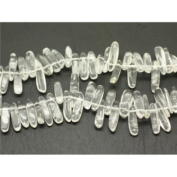 10pc - Perles Rocailles Chips Cristal de Roche Quartz 12-25mm - 4558550021540 