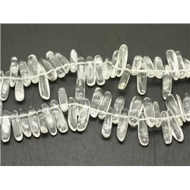 10pc - Cuentas de semillas Chips Cristal de roca Cuarzo 12-25 mm - 4558550021540 