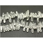 10pc - Perles Rocailles Chips Cristal de Roche Quartz 12-25mm - 4558550021540 