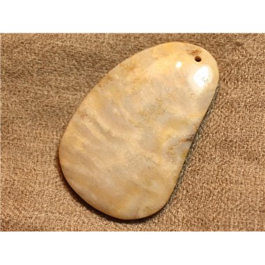 Pendentif Pierre semi précieuse Corail Fossile 55mm n°7  4558550021618 