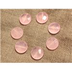 2pc - Perles de Pierre - Jade Palets Facettés 14mm Rose clair - 4558550021601