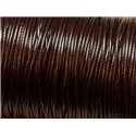 5 Mètres - Cordon de Coton Ciré 1.5mm Marron brun Café   4558550021694 