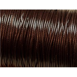 5 Meters - Waxed Cotton Cord 1.5mm Brown Coffee Brown 4558550021694 