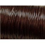 5 Mètres - Cordon de Coton Ciré 1.5mm Marron brun Café   4558550021694 