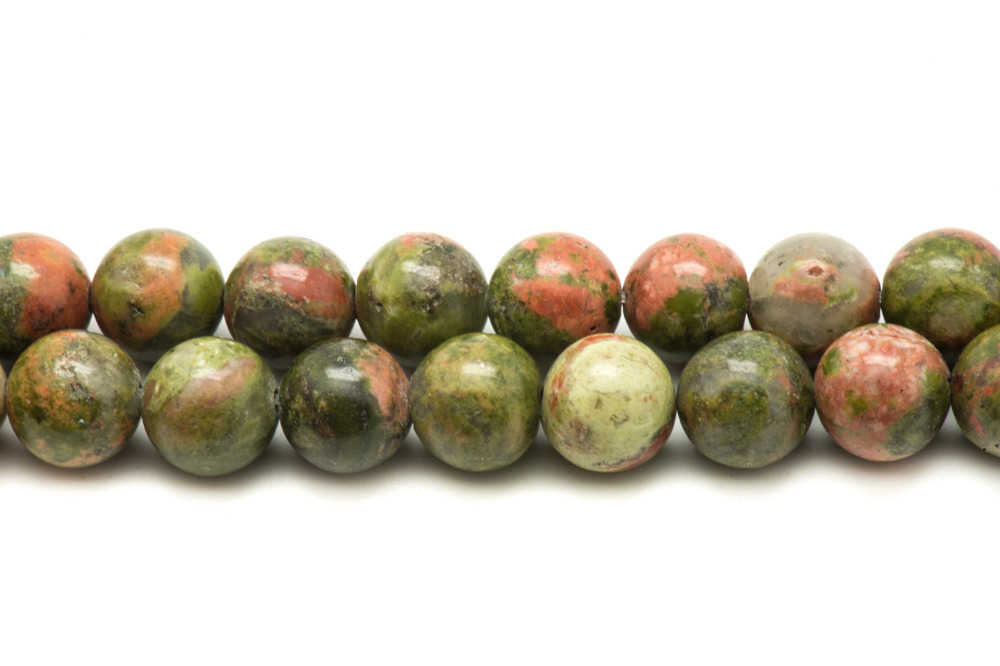 10pc - Perles de Pierre - Unakite Boules 8mm  4558550030689