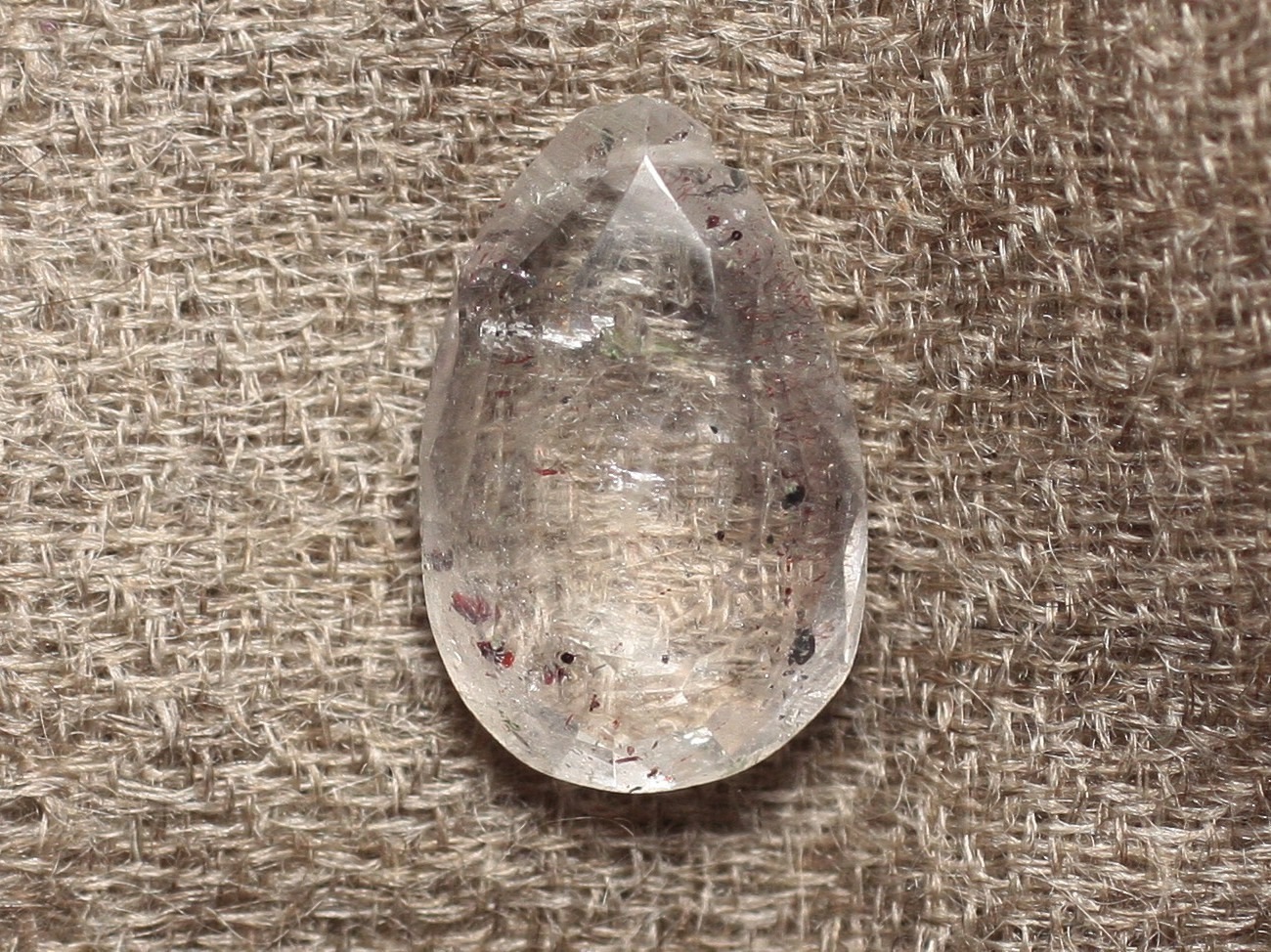Perle de Pierre n°20 - Lépidochrosite Goutte Facettée 16x10mm   4558550021304 