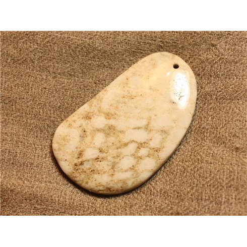 Pendentif Pierre semi précieuse Corail Fossile 55mm n°4  4558550021564 